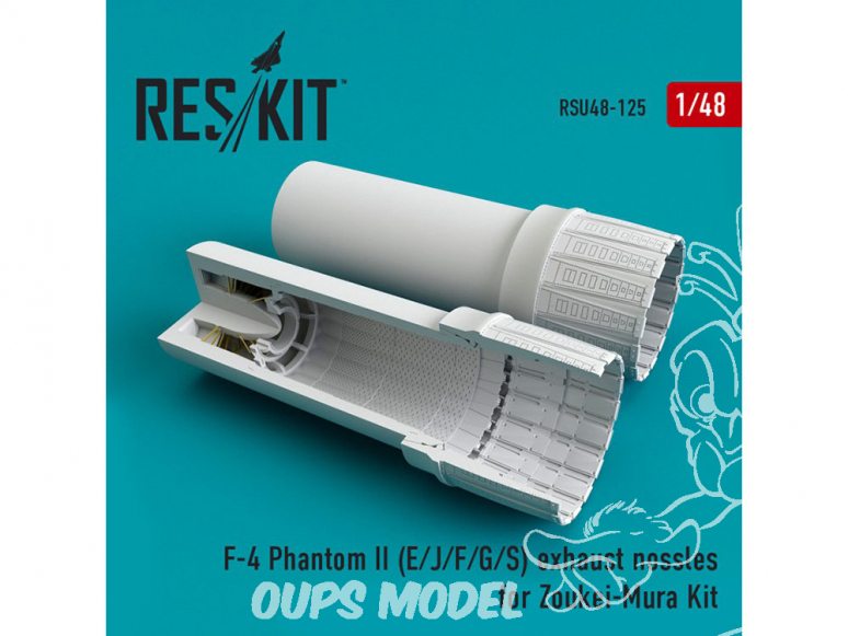 ResKit kit d'amelioration Avion RSU48-0125 Tuyère F-4 Phantom II (E / J / F / G / S) pour Kit Zoukei-Mura 1/48