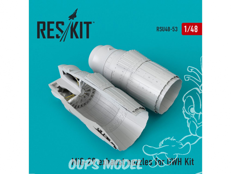 ResKit kit d'amelioration Avion RSU48-0053 Tuyère MiG-29 pour kit GWH 1/48