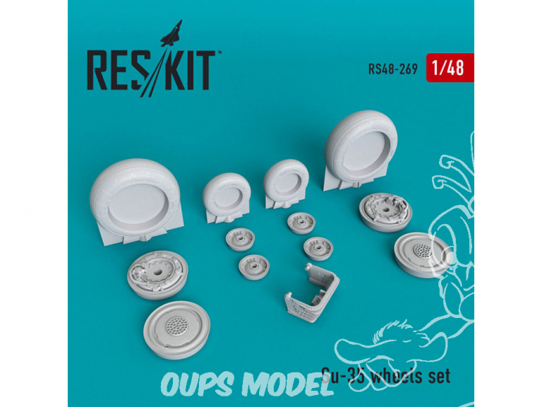 ResKit kit d'amelioration Avion RS48-0269 Jeu de roues Jeu de roues Su-35 1/48