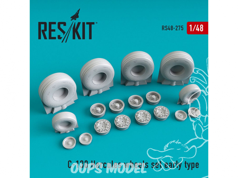 ResKit kit d'amelioration Avion RS48-0275 Jeu de roues C-130 Hercules type early 1/48