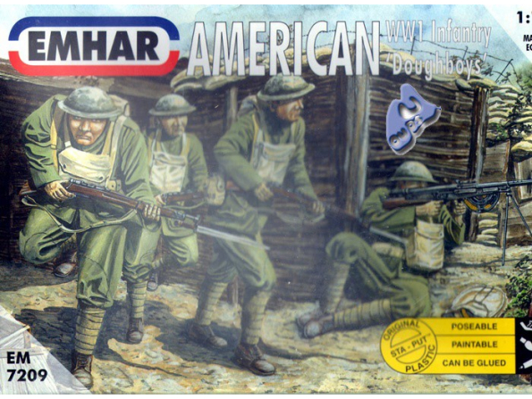 EMHAR maquette militaire 7209 Infanterie Americaine WWI 1/72