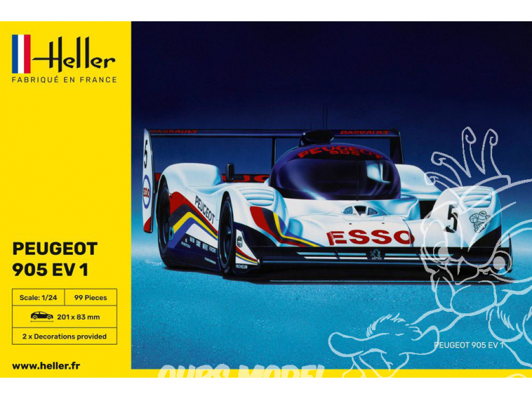 heller maquette voiture 80718 Peugeot 905 EV 1 1/24