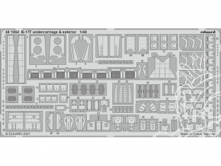 EDUARD photodecoupe avion 481054 Undercarriage & extérieur B-17F Hk Models 1/48