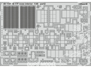 EDUARD photodecoupe avion 491181 Intérieur nez B-17F Hk Models 1/48