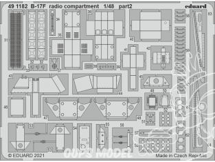 EDUARD photodecoupe avion 491182 Compartiment radio B-17F Hk Models 1/48