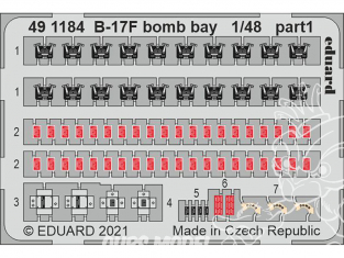 EDUARD photodecoupe avion 491184 Baie de bombes B-17F Hk Models 1/48