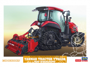 Hasegawa maquette agricole 66107 Tracteur Yanmar YT5113A Delta Crawler avec fraise rotative 1/35