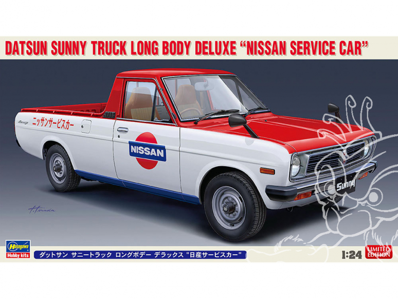 Hasegawa maquette voiture 20482 Datsun Sunny Truck Long Body Deluxe Nissan Service Car 1/24