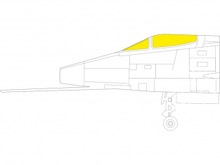 Eduard Express Mask JX278 F-100C TFace Trumpeter 1/32