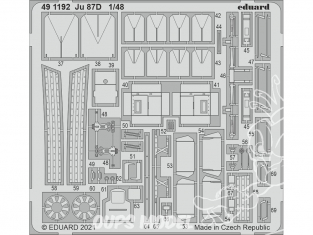 EDUARD photodecoupe avion 491192 Amélioration Junkers Ju 87D Hasegawa / Hobby 2000 1/48