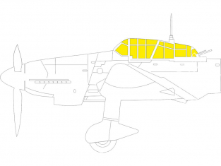 Eduard Express Mask EX785 Junkers Ju 87D TFace Hasegawa / Hobby 2000 1/48