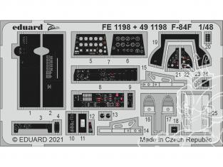 EDUARD photodecoupe avion FE1198 Zoom amélioration F-84F Kinetic 1/48