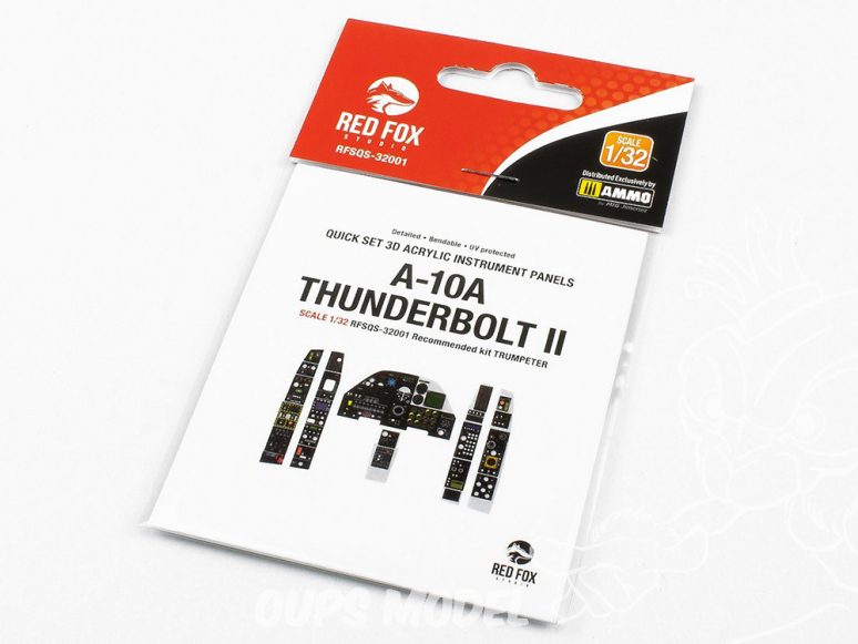 Red Fox Studion Tableaux de bord 3D avion RFQS-32001 A-10A Thunderbolt II Trumpeter 1/32