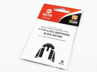 Red Fox Studion Tableaux de bord 3D avion RFQS-32087 F-117A (Late) Nighthawk Black Edition Trumpeter 1/32