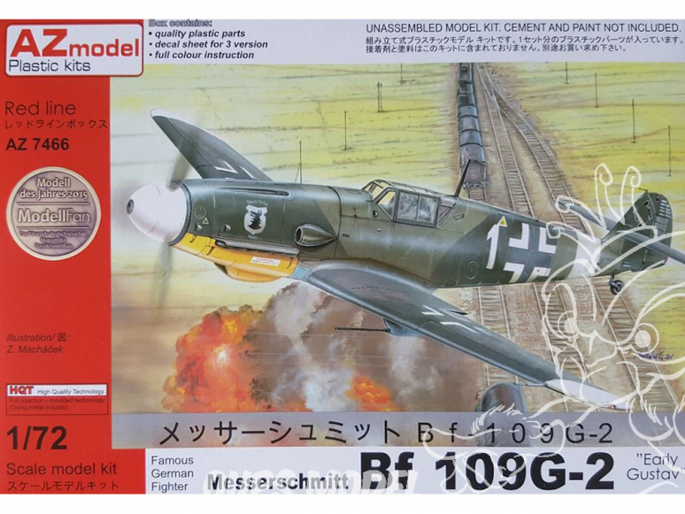 AZ Model Kit avion AZ7466 Bf 109G-2 Gustav 2 1/72