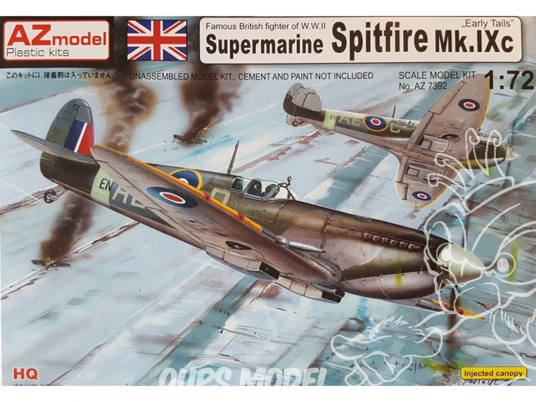 AZ Model Kit avion AZ7392 Spitfire Mk.IXc Early 1/72