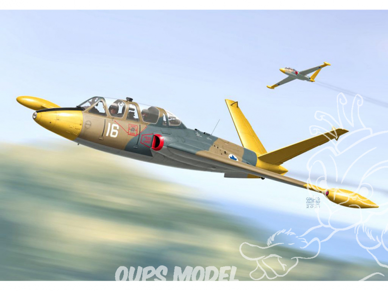 KP Model kit avion KPM0243 Fouga CM-170 Magister Au-dessus d'Israël 1/72