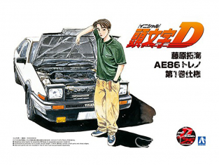 Aoshima maquette voiture 59609 Toyota AE86 Trueno Initial D 1/24