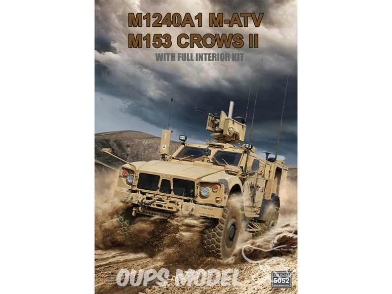 Rye Field Model maquette militaire 5052 M1240A1 M-ATV M153 Crows II Intérieur complet 1/35