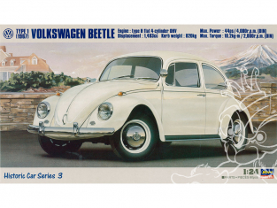 Hasegawa maquette voiture 21203 Coccinelle Volkswagen type 1 1967 1/24