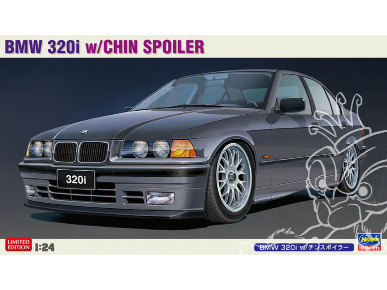 Hasegawa maquette voiture 20491 BMW 320i avec lame de pare choc 1/24