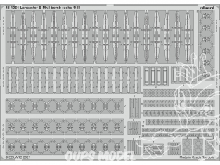 EDUARD photodecoupe avion 481061 Bomb racks Lancaster B Mk.I Hk Models 1/48