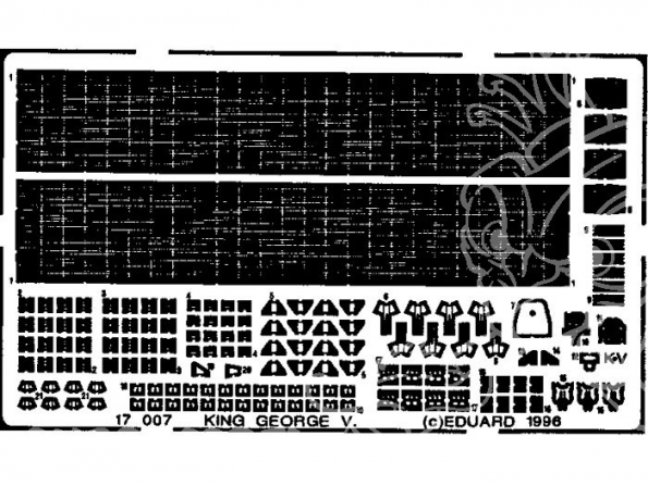 Eduard photodecoupe bateau 17007 HMS King George V 1/700