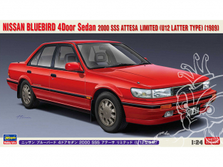 HASEGAWA maquette voiture 20497 Nissan Bluebird berline 4 portes SSS ATTESA Limited (type U12) late 1/24