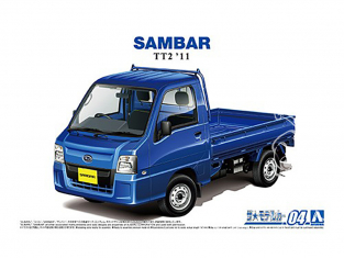 Aoshima maquette voiture 58282 Subaru TT2 Sambar Truck WR Blue Limited 2011 1/24