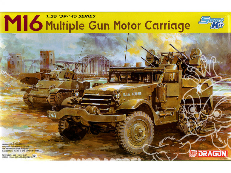 Dragon maquette militaire 6381 M16 Multiple Gun Motor Carriage 1/35