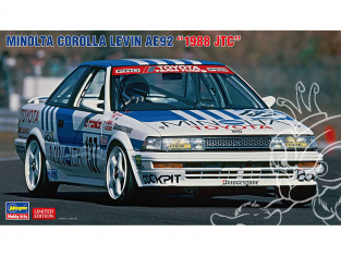 Hasegawa maquette voiture 20515 Minolta Corolla Levin AE92 "1988 JTC" 1/24