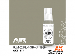 Ak interactive peinture acrylique 3G AK11811 RLM02 RLM-GRAU 1938 17ml AIR