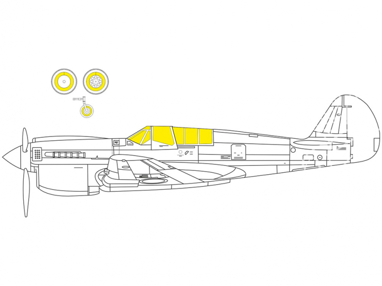 Eduard Express Mask EX818 P-40N TFace Academy 1/48