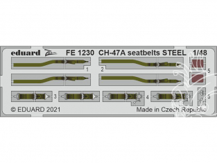 EDUARD photodecoupe avion FE1230 Harnais métal CH-47A Hobby Boss 1/48