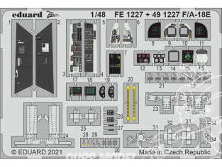 EDUARD photodecoupe avion 491227 Amélioration F/A-18E Hobby Boss 1/48