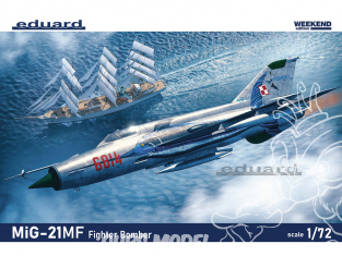 EDUARD maquette avion 7458 MiG-21MF Chasseur bombardier WeekEnd Edition 1/72