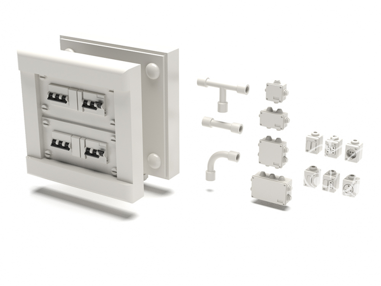 HD Models maquette HDM35017 Système électrique extérieur civil 1/35