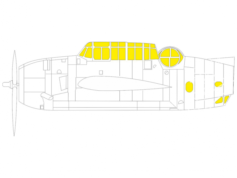 Eduard Express Mask EX819 TBF-1C Academy 1/48