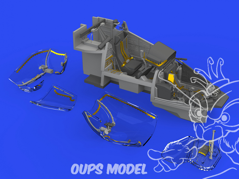 Eduard kit d'amelioration hélicoptère brassin 648697 Cokpit Mi-24D Eduard / Zvezda 1/48