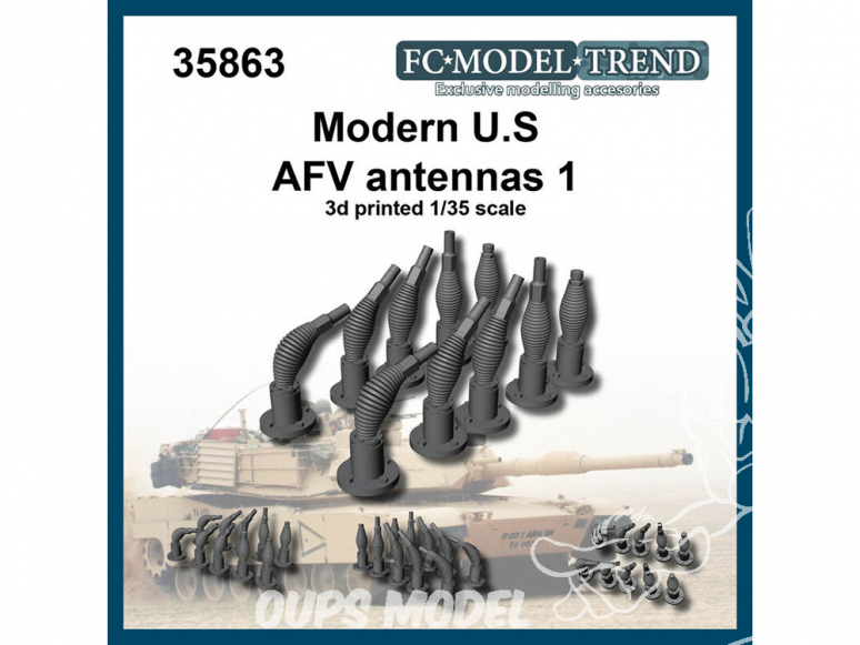 FC MODEL TREND accessoire résine 35863 Antennes 1 AFV US Modernes 1/35