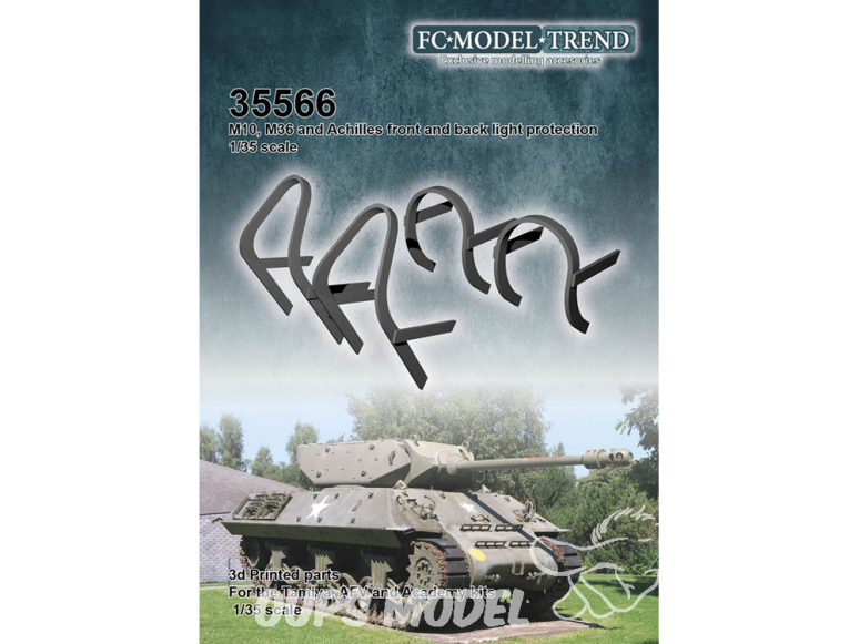 FC MODEL TREND accessoire résine 35566 Protections feux M10 - M36 & Achilles 1/35