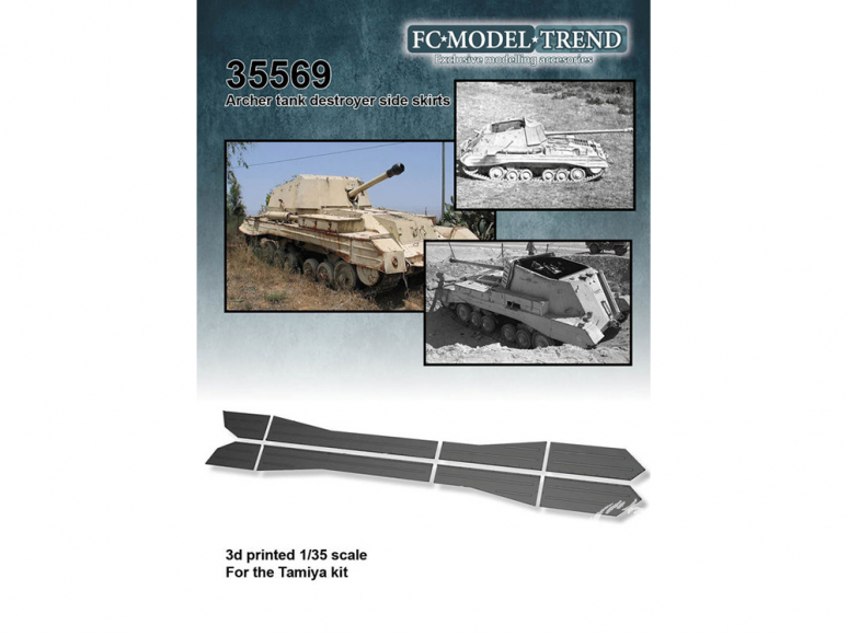 FC MODEL TREND accessoire résine 35569 Jupes latérales Archer Tamiya 1/35