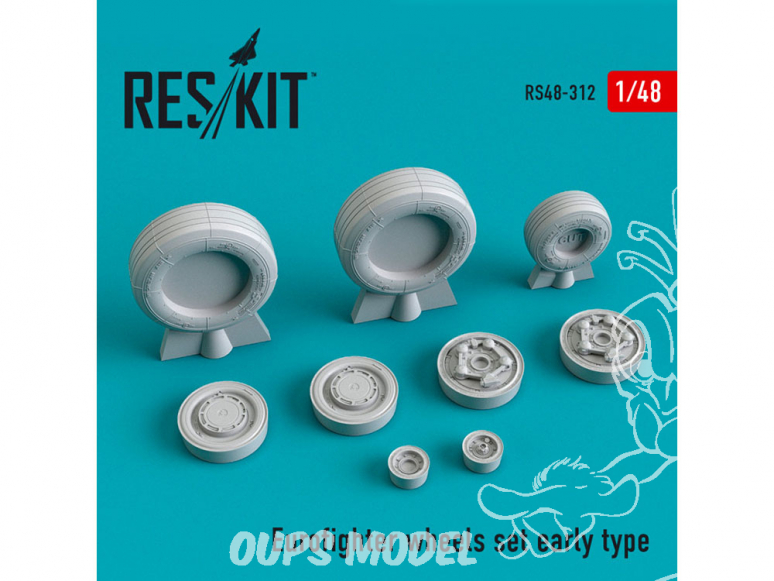 ResKit kit d'amelioration Avion RS48-0312 Roues en résine Eurofighter Early Type 1/48