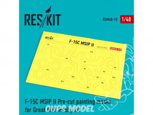 ResKit kit d'amelioration Avion RSM48-0012 Masques de peinture Su-35 pour kit Great Wall Hobby 1/48