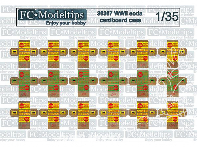 FC MODEL TREND accessoire papier 36367 Cartons soda WWII 1/35