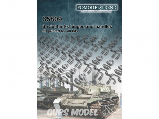 FC MODEL TREND accessoire résine 35809 Charnières et poignées pour chars Soviétiques 1/35