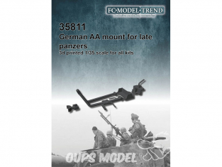 FC MODEL TREND accessoire résine 35811 Fixation MG AA Allemand pour Panzer Late 1/35