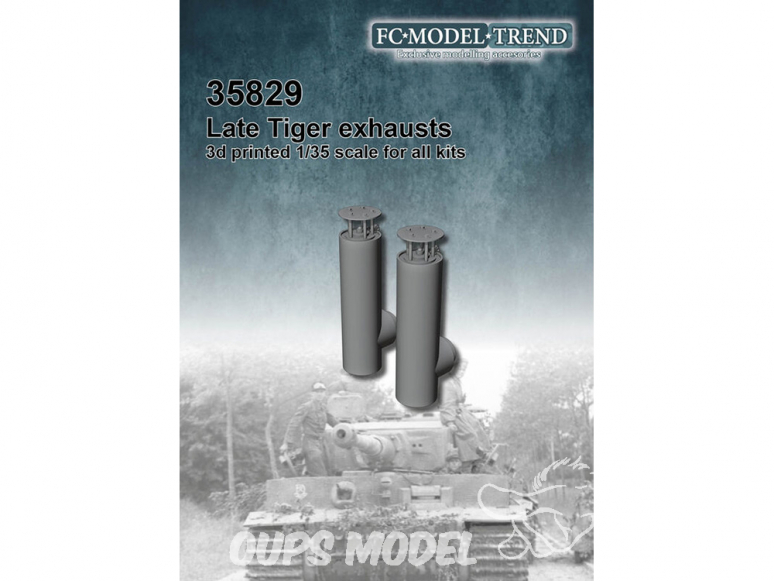 FC MODEL TREND accessoire résine 35829 Echappements Tigre Late 1/35