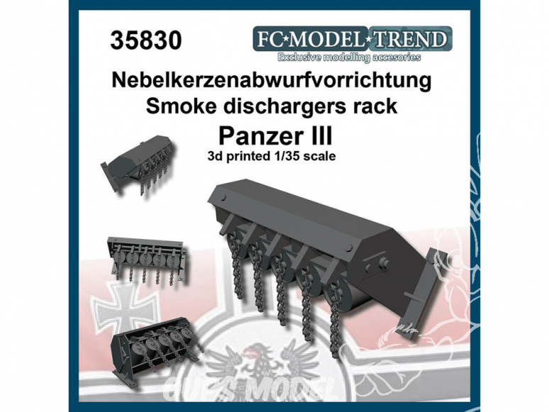 FC MODEL TREND accessoire résine 35830 Nebelkerzenabwurfvorrichtung Panzer III 1/35