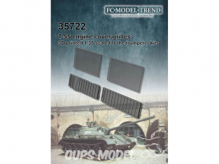 FC MODEL TREND accessoire résine 35722 Grilles moteur T-55 1/35